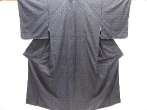 大正ロマン　丸に十字模様織り出し本場村山泥大島紬着物